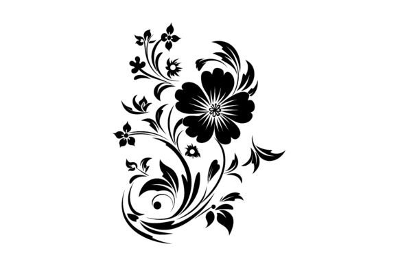 Download Corner Decoration Flowers Silhouette - Eco Collection