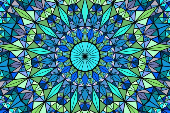 Download Triangle Mosaic Mandala Background - Man Collection