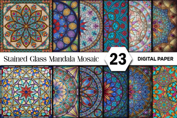 Download Stained Glass Mandala Mosaic Background - Man Collection