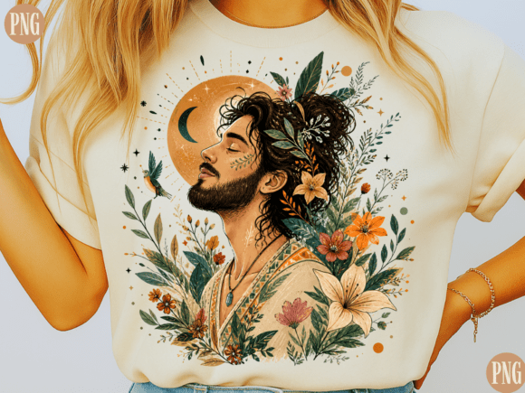 Download Boho Spiritual Man with Floral Nature – - Man Collection