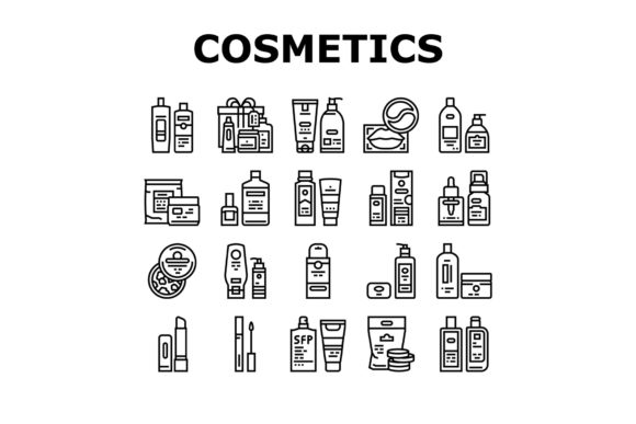 Download Cosmetics Package Beauty Product Icons - Cosmetics Collection