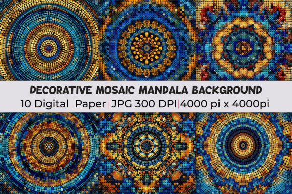 Download Decorative Mosaic Mandala Backgrounds - Decorative Collection