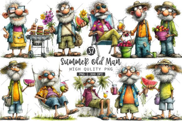 Download Summer Old Man PNG Clipart - Man Collection