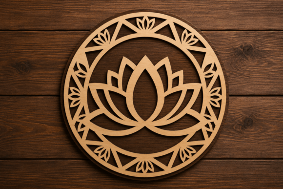 Download Lotus Mandala Circle Laser Cut SVG File - Man Collection
