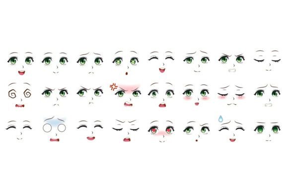 Download Manga Expression. Anime Girl Facial - Man Collection