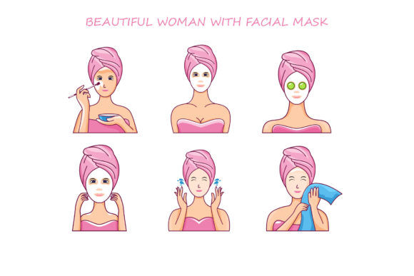 Download Woman with Facial Mask - Man Collection