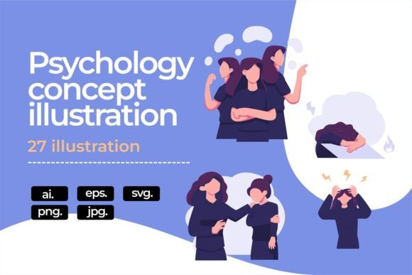 Download Psychology Concept Flat Illustration - Psychology Collection
