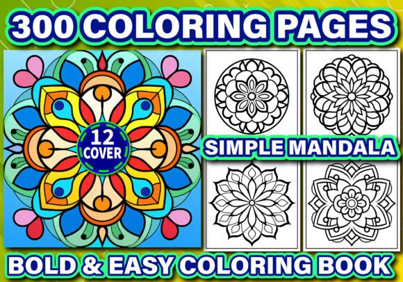 Download Simple Mandala Bold &amp; Easy Coloring Book - Man Collection