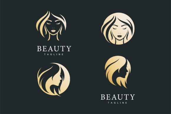 Download Elegant Woman Logo  with  Gold Gradient - Man Collection
