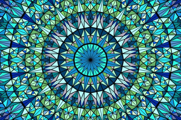 Download Triangle Mosaic Mandala Background - Man Collection