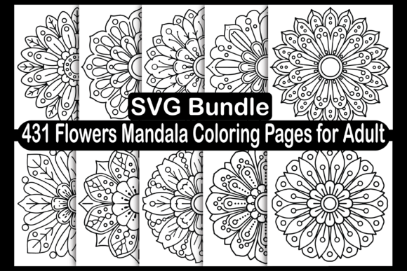 Download Flowers Mandala Coloring Pages for Adult - Man Collection