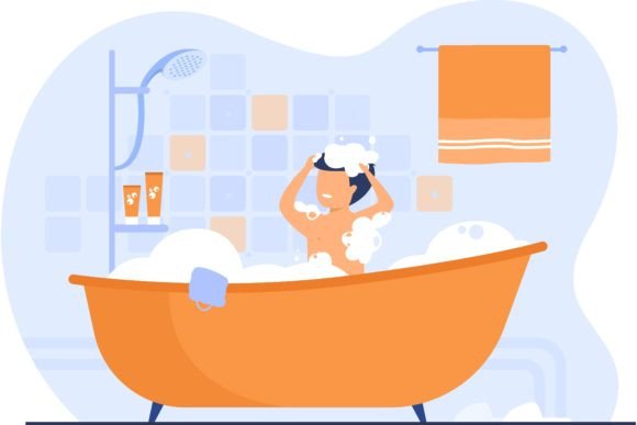 Download Man Having Shower or Bath, Sitting in Ba - Man Collection