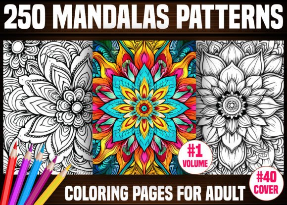 Download 250 Mandalas Patterns Coloring Pages-KDP - Man Collection