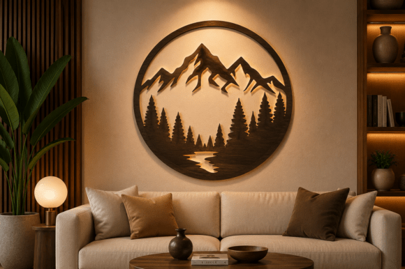 Download Mountain Wall Decor SVG Laser Cut File - Eco Collection